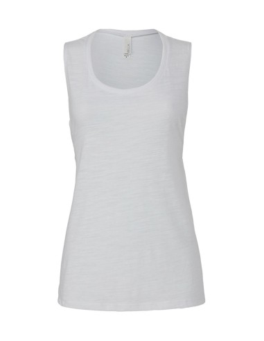 B-8803-T-shirt muscle à encolure profonde flowy femme